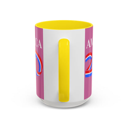 America 250 Pink Accent Mug by theGreenDragonTavern.shop