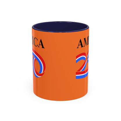 America 250 Orange Accent Mug by theGreenDragonTavern.shop