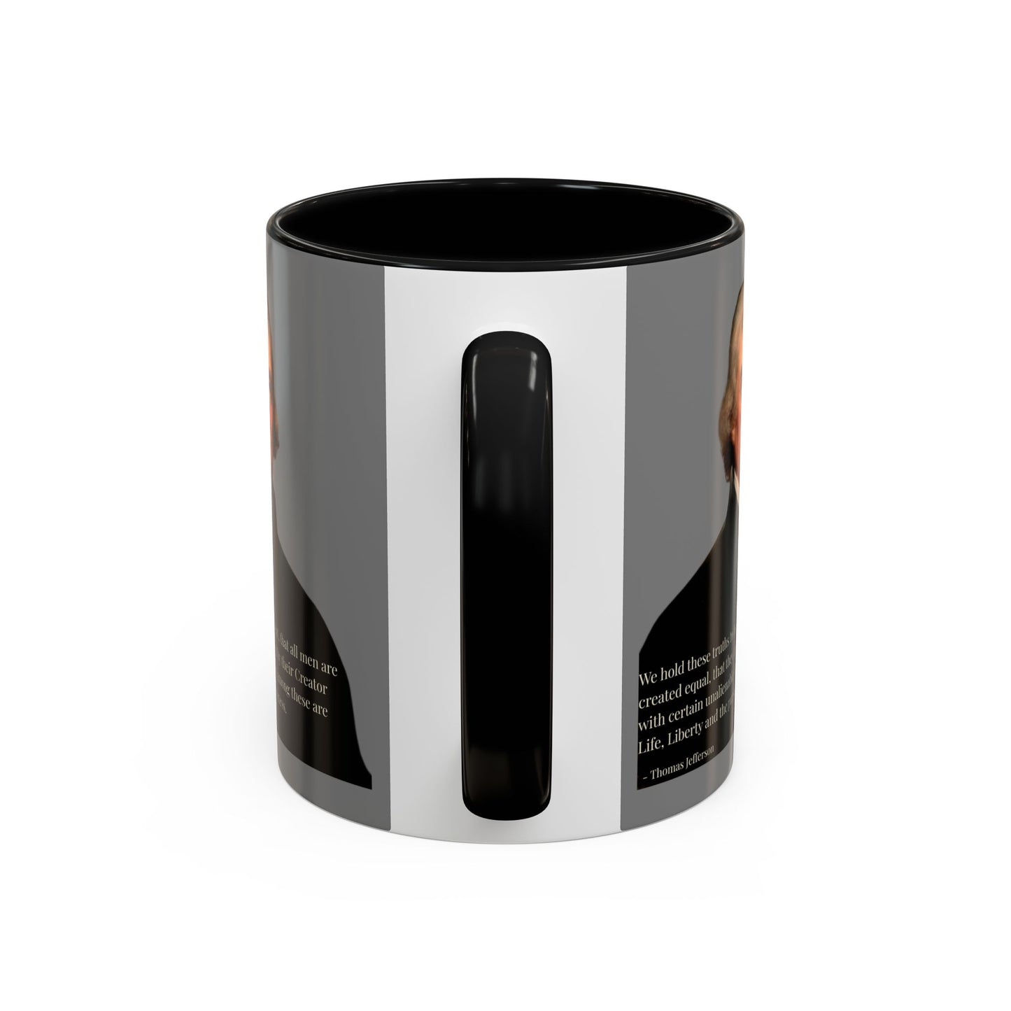 We hold these truths to be self-evident Grey Accent Mug by theGreenDragonTavern.shop