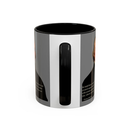 We hold these truths to be self-evident Grey Accent Mug by theGreenDragonTavern.shop