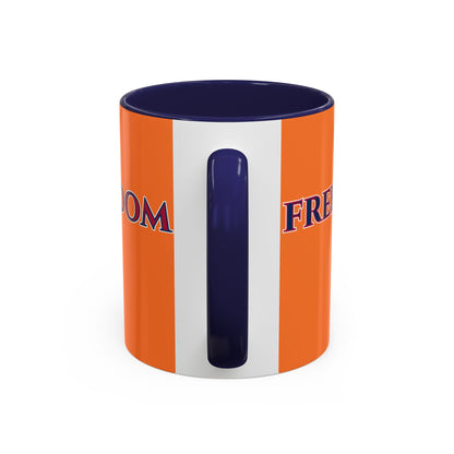 Freedom, Orange Accent Mug by theGreenDragonTavern.shop