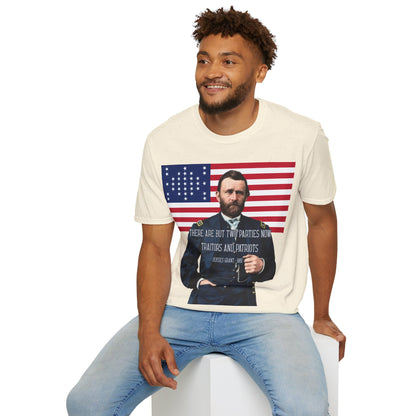 "Traitors and Patriots" Ulysses Grant Light colors Unisex T-Shirt by theGreenDragonTavern.shop
