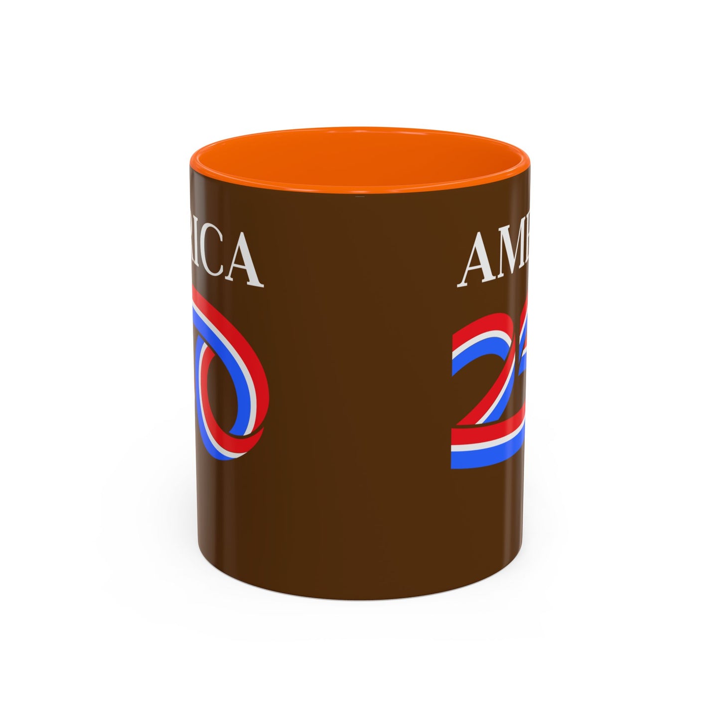 America 250 Brown Accent Mug by theGreenDragonTavern.shop