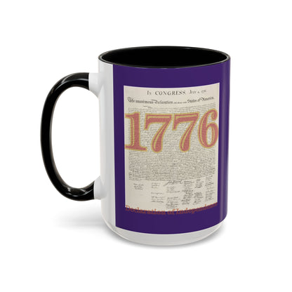 Declaration of Independence Dark Purple Accent Mug by theGreenDragonTavern.shop