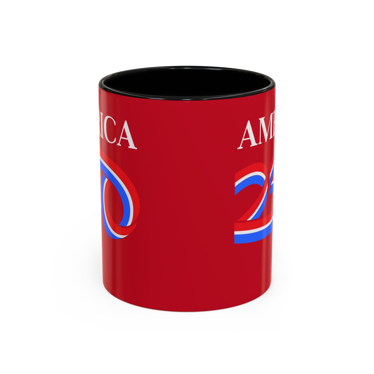 America 250 Red Accent Mug by theGreenDragonTavern.shop