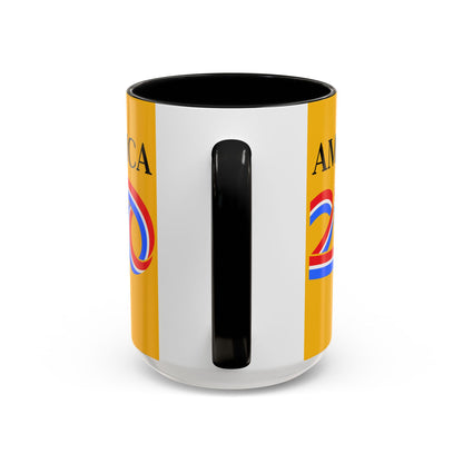 America 250 Yellow Accent Mug by theGreenDragonTavern.shop