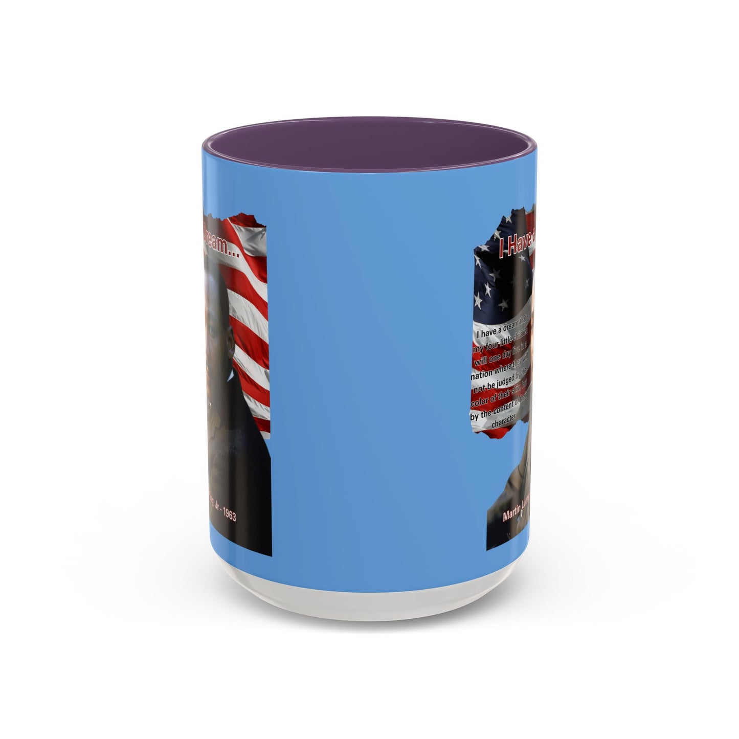 "I Have a Dream" MLKJr Blue Accent Mug by theGreenDragonTavern.shop