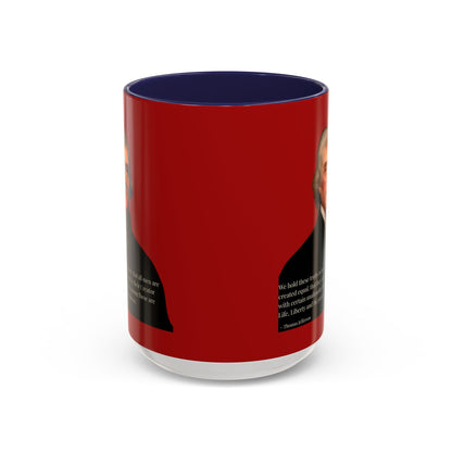 We hold these truths to be self-evident Red Accent Mug by theGreenDragonTavern.shop