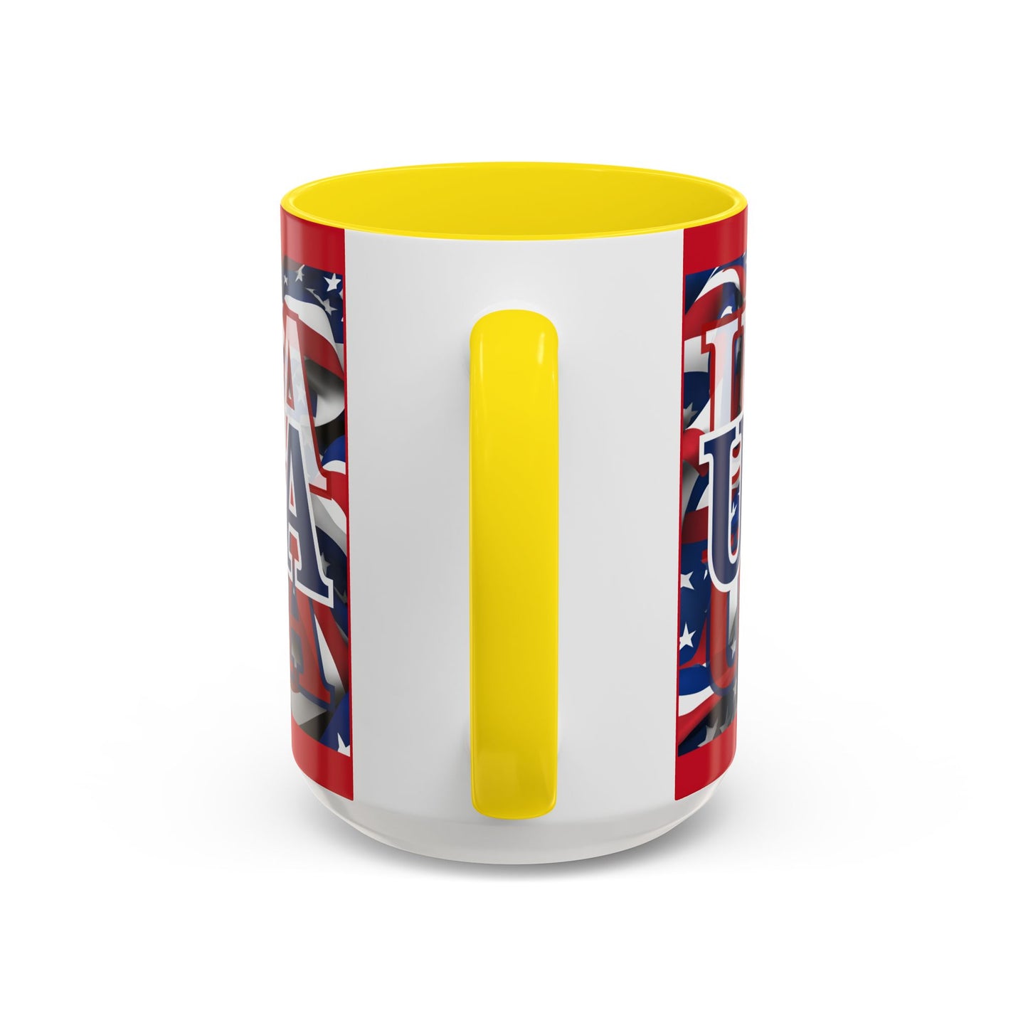 USA Blue font Center Patriot Red Accent Mug by theGreenDragonTavern.shop