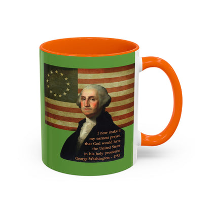 Washington's Earnest Prayer Green Accent Mug by theGreenDragonTavern.shop