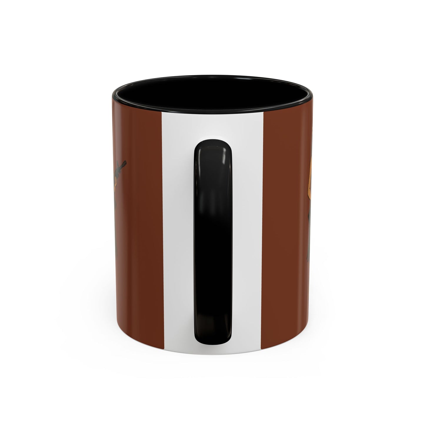 Hula Girl Packin' Heat Brown Accent Mug by theGreenDragonTavern.shop