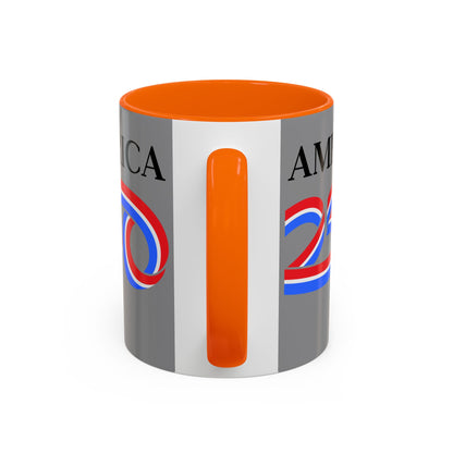 America 250 Grey Accent Mug by theGreenDragonTavern.shop