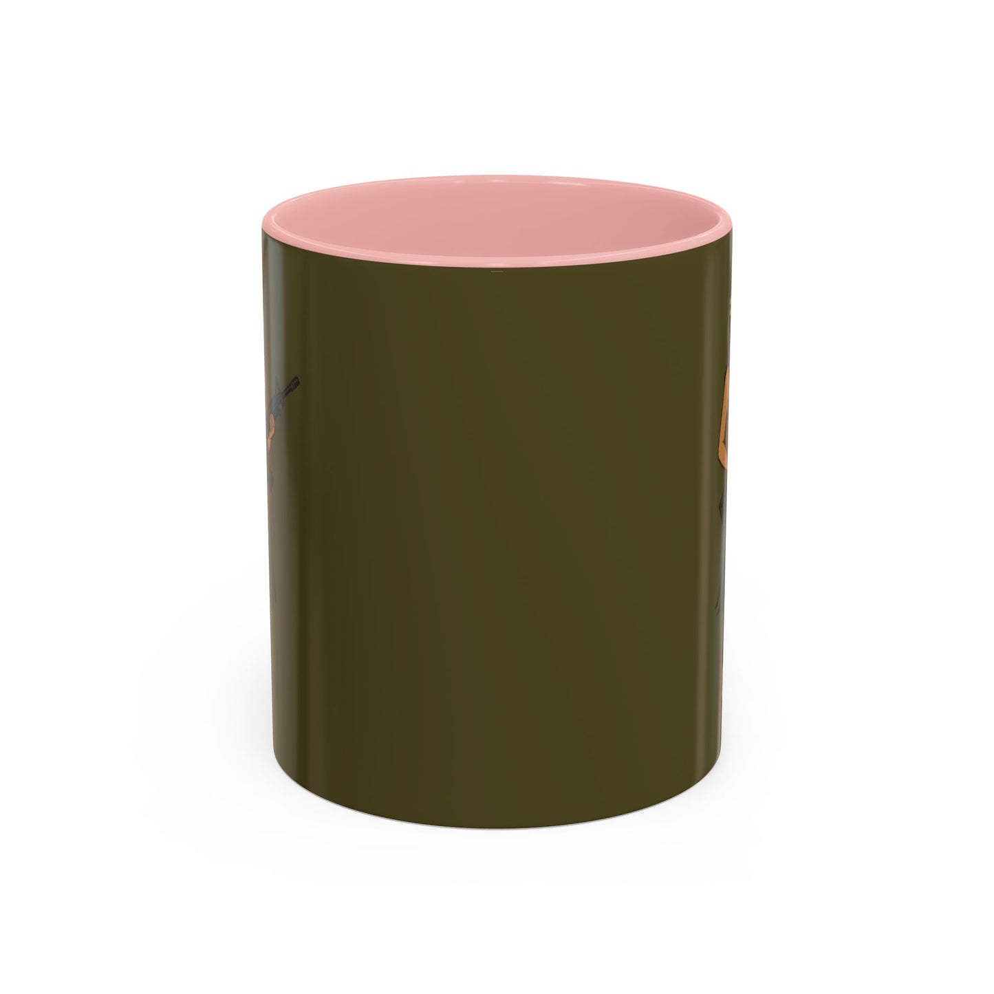Hula Girl Packin' Heat Dark Green Accent Mug by theGreenDragonTavern.shop