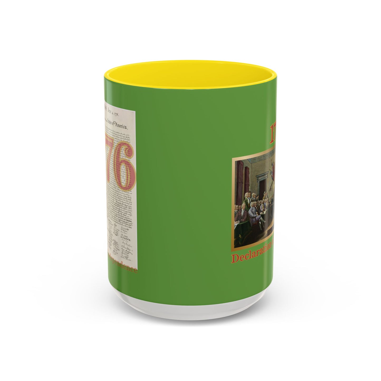 Declaration of Independence Green Accent Mug by theGreenDragonTavern.shop