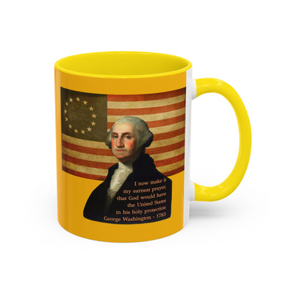 Washington's Earnest Prayer Yellow Accent Mug by theGreenDragonTavern.shop