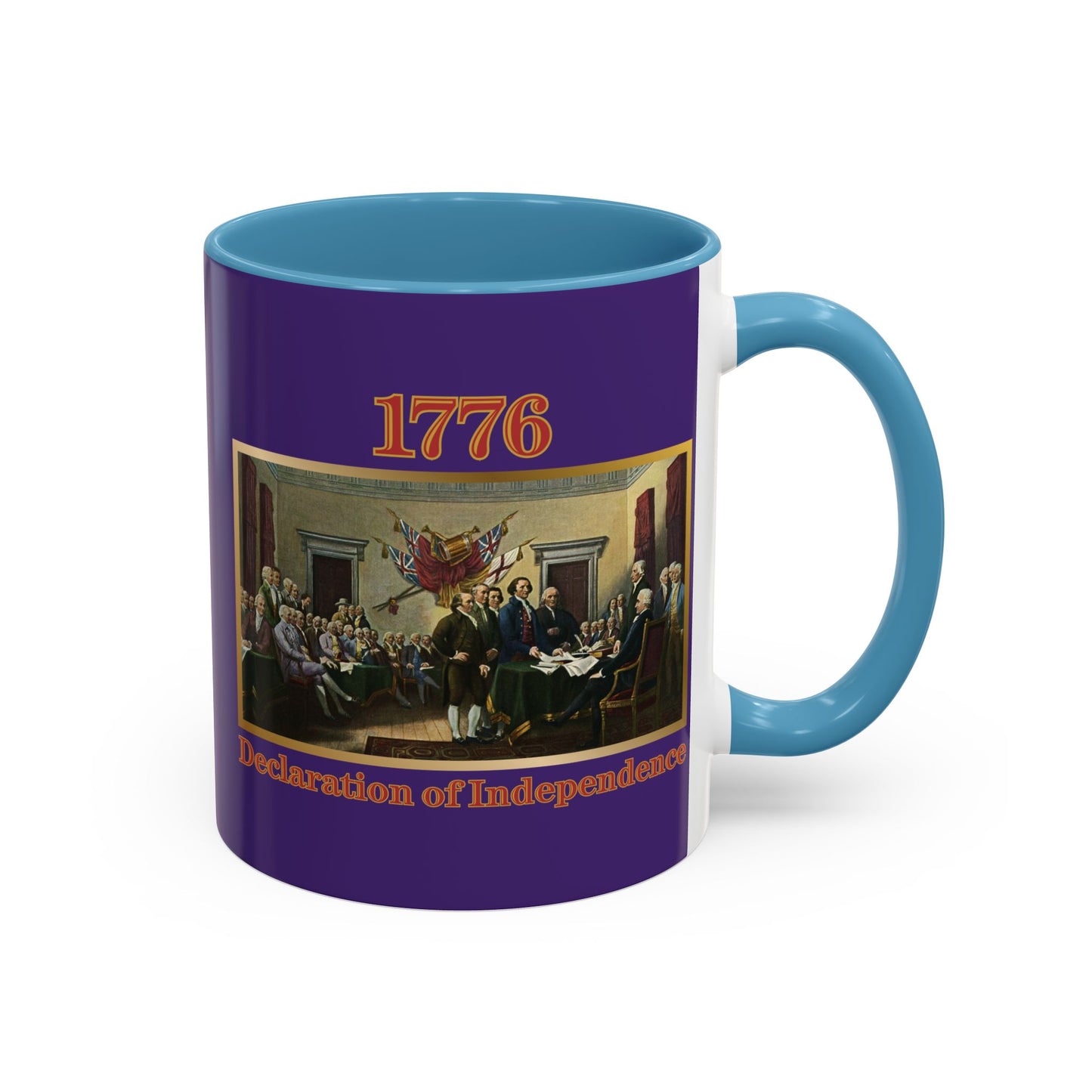 Declaration of Independence Dark Purple Accent Mug by theGreenDragonTavern.shop