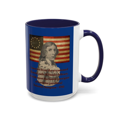 Deborah Sampson, America's Mulan Dark Blue Accent Mug by theGreenDragonTavern.shop