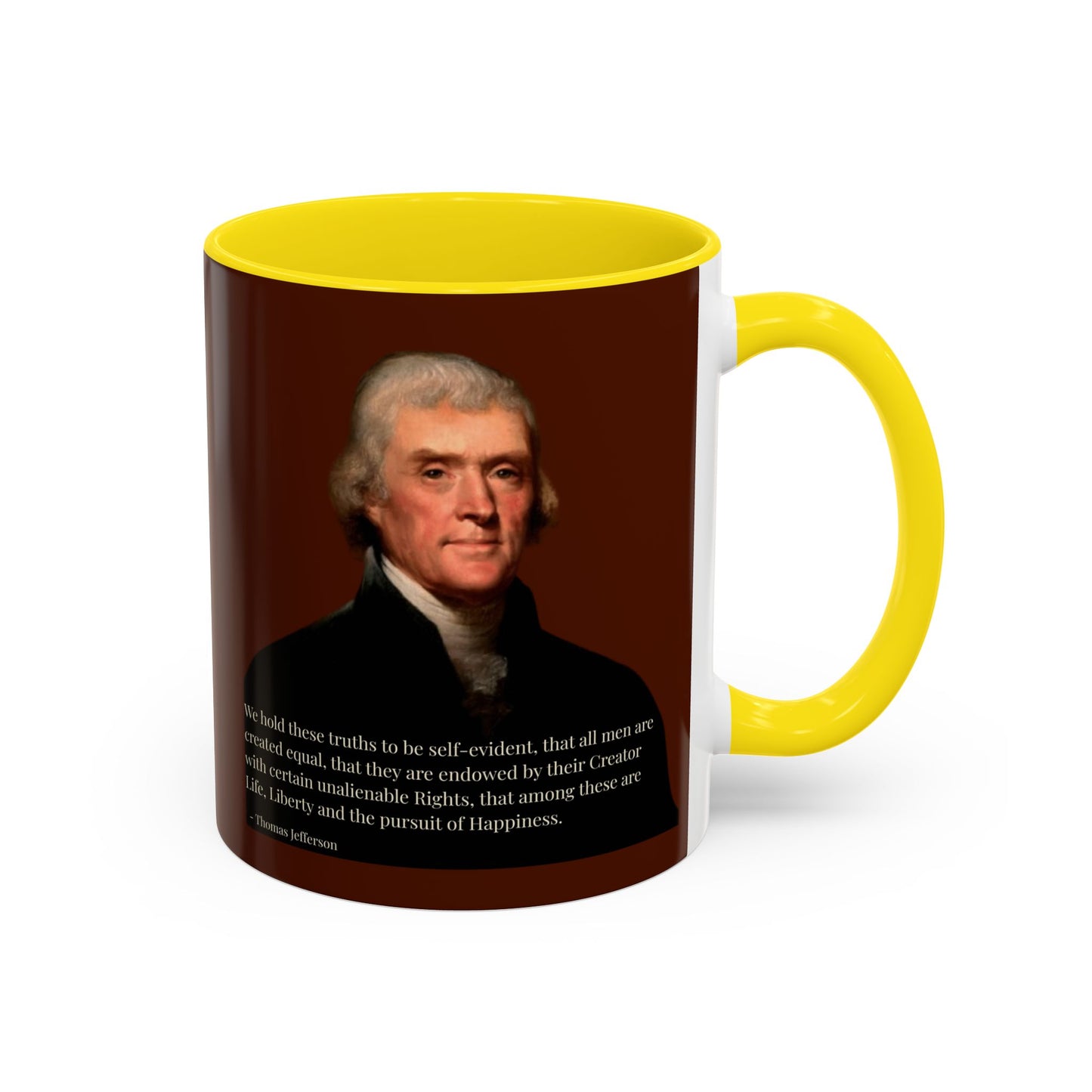 We hold these truths to be self-evident Brown Accent Mug by theGreenDragonTavern.shop
