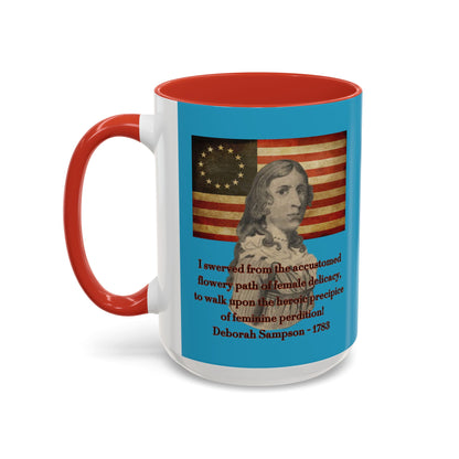 Deborah Sampson, America's Mulan Turquoise Accent Mug by theGreenDragonTavern.shop