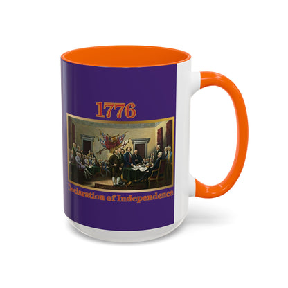 Declaration of Independence Dark Purple Accent Mug by theGreenDragonTavern.shop