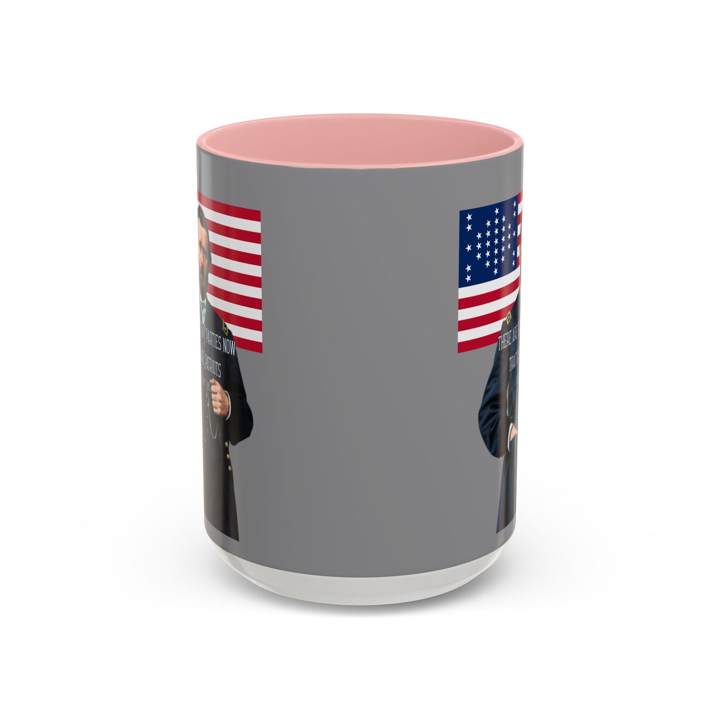 "Traitors and Patriots" Ulysses Grant Grey Accent Mug by theGreenDragonTavern.shop