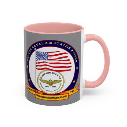 DeLand Naval Air Station Museum Grey Accent Mug by theGreenDragonTavern.shop