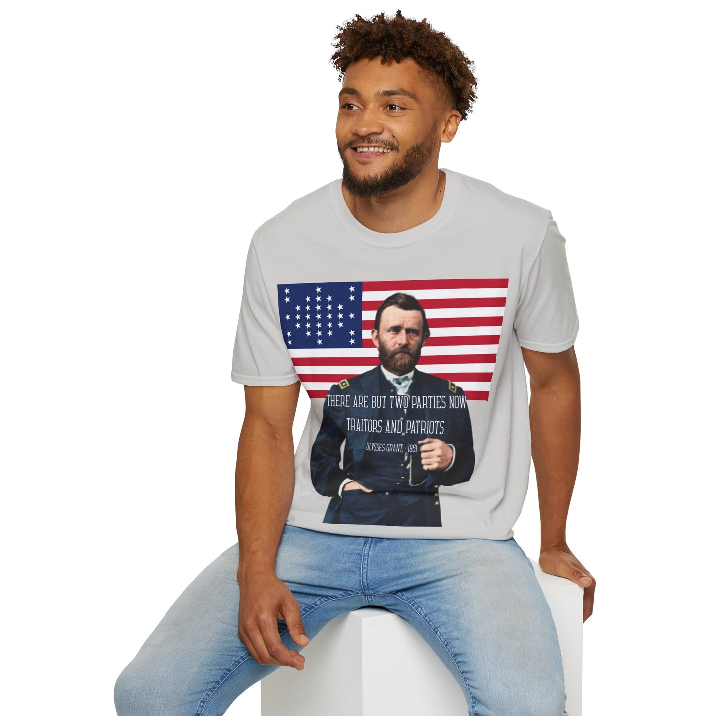 "Traitors and Patriots" Ulysses Grant Light colors Unisex T-Shirt by theGreenDragonTavern.shop
