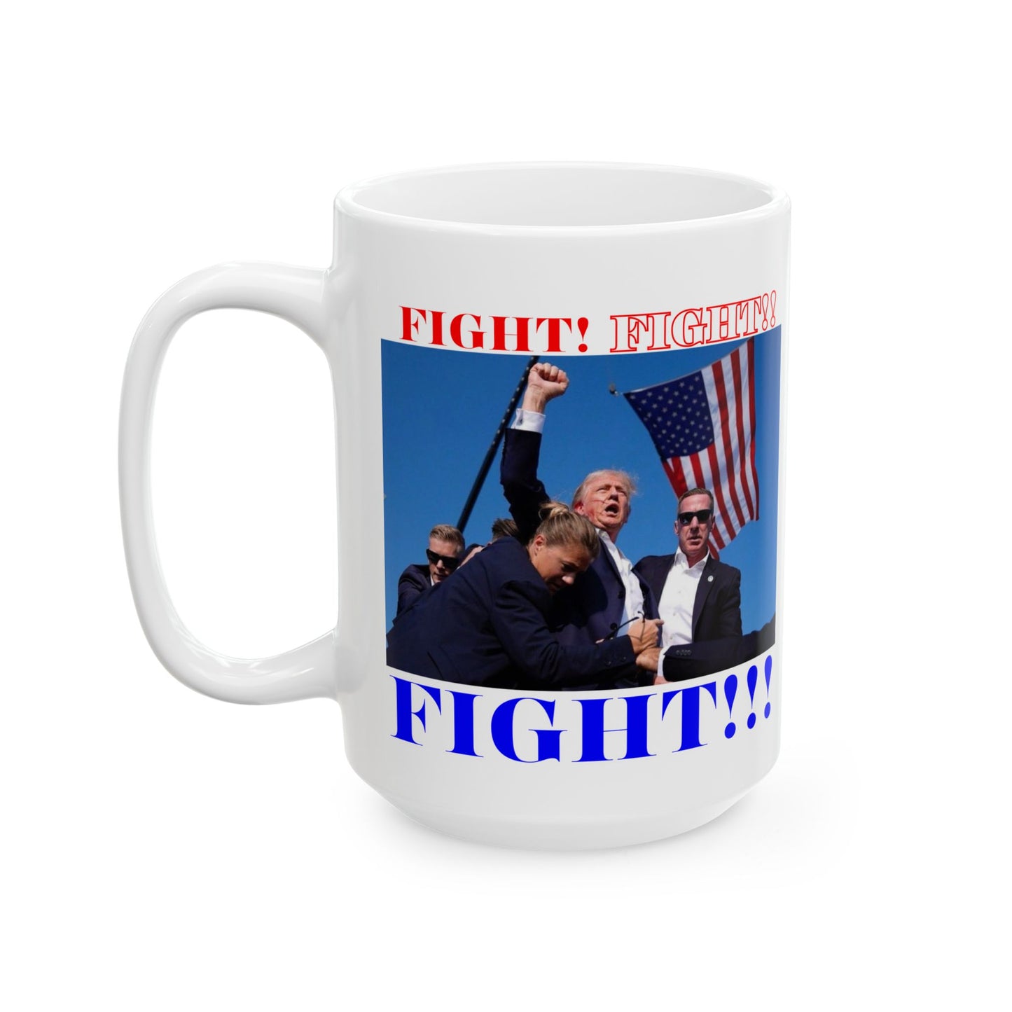 FIGHT! FIGHT!! FIGHT!!! White Mug by theGreenDragonTavern.shop