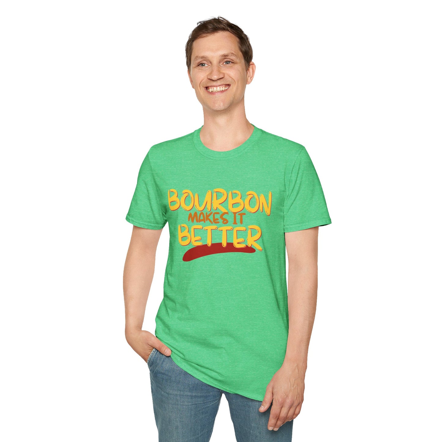 Bourbon makes it better DKcolors Unisex T-Shirt by theGreenDragonTavern.shop