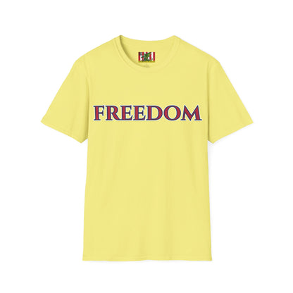 Freedom, Red font, Light colors Unisex T-Shirt by theGreenDragonTavern.shop