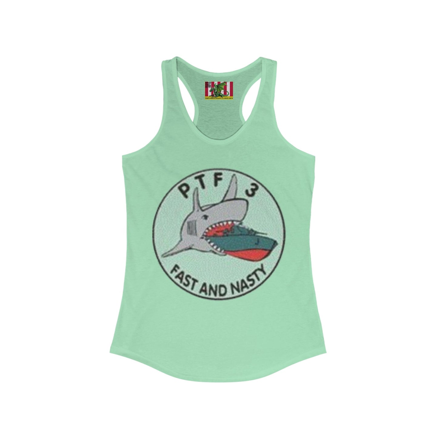 DNASM PTF-3 Women's Racerback Tank Top by theGreenDragonTavern.shop