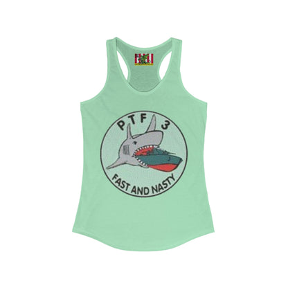 DNASM PTF-3 Women's Racerback Tank Top by theGreenDragonTavern.shop
