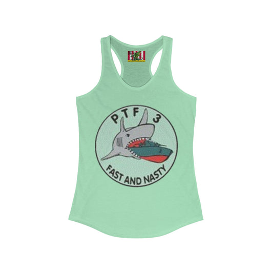 DNASM PTF-3 Women's Racerback Tank Top by theGreenDragonTavern.shop