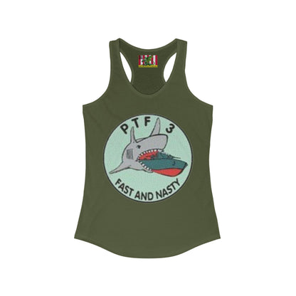 DNASM PTF-3 Women's Racerback Tank Top by theGreenDragonTavern.shop