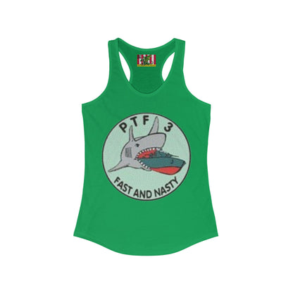 DNASM PTF-3 Women's Racerback Tank Top by theGreenDragonTavern.shop