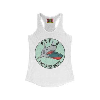 DNASM PTF-3 Women's Racerback Tank Top by theGreenDragonTavern.shop