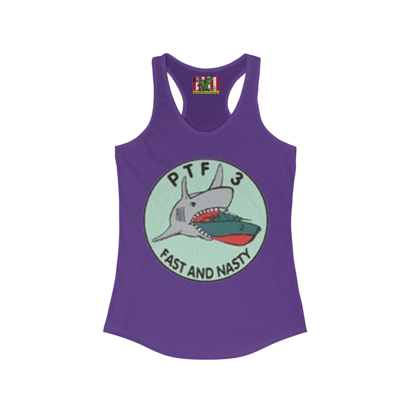 DNASM PTF-3 Women's Racerback Tank Top by theGreenDragonTavern.shop