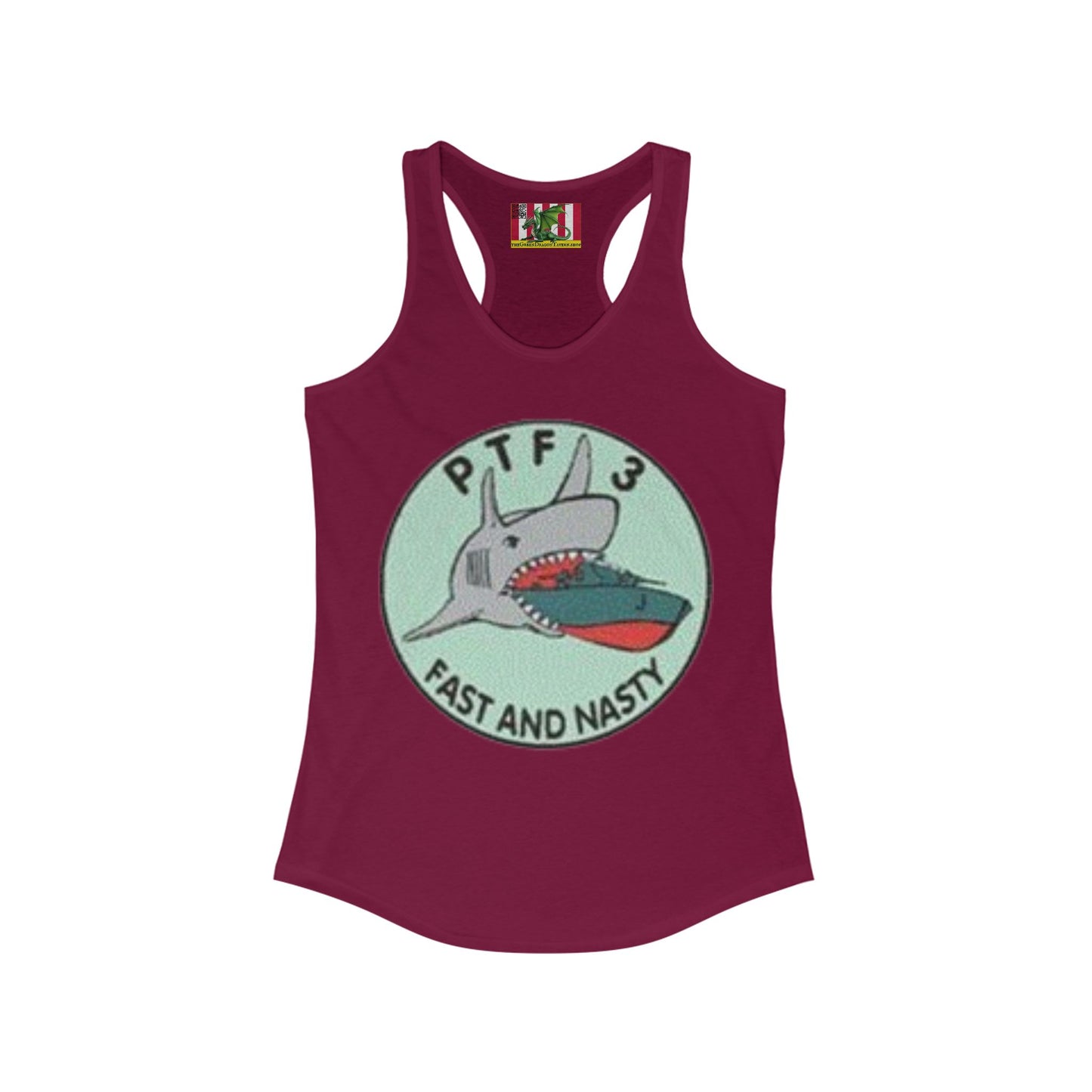 DNASM PTF-3 Women's Racerback Tank Top by theGreenDragonTavern.shop