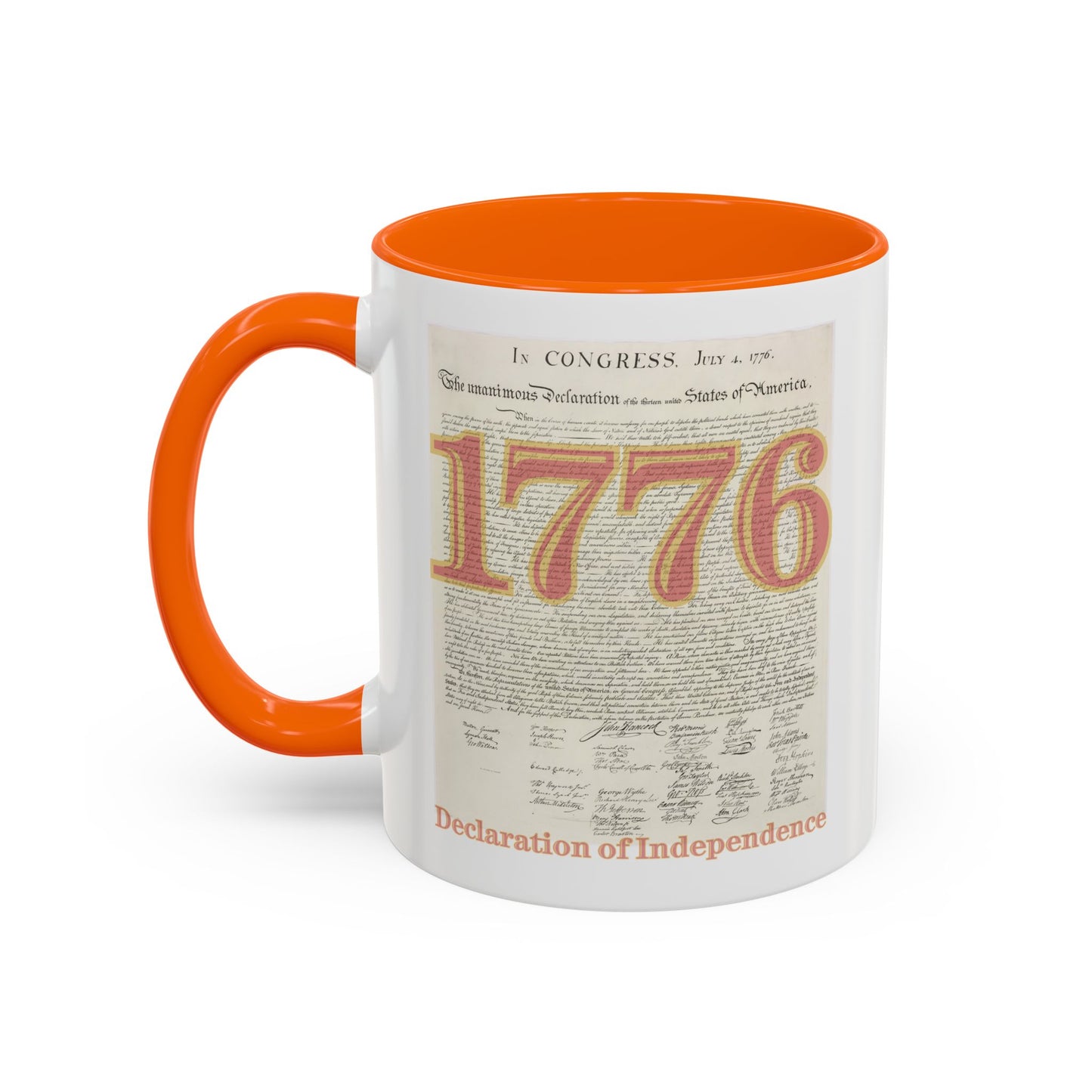 Declaration of Independence White Accent Mug by theGreenDragonTavern.shop