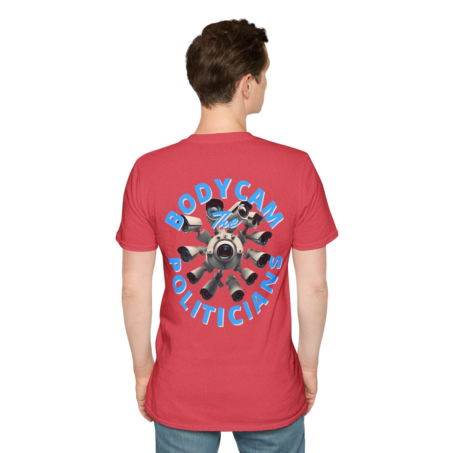 2-sided, Bodycam the Politicians Cameras Light colors Unisex T-Shirt by theGreenDragonTavern.shop