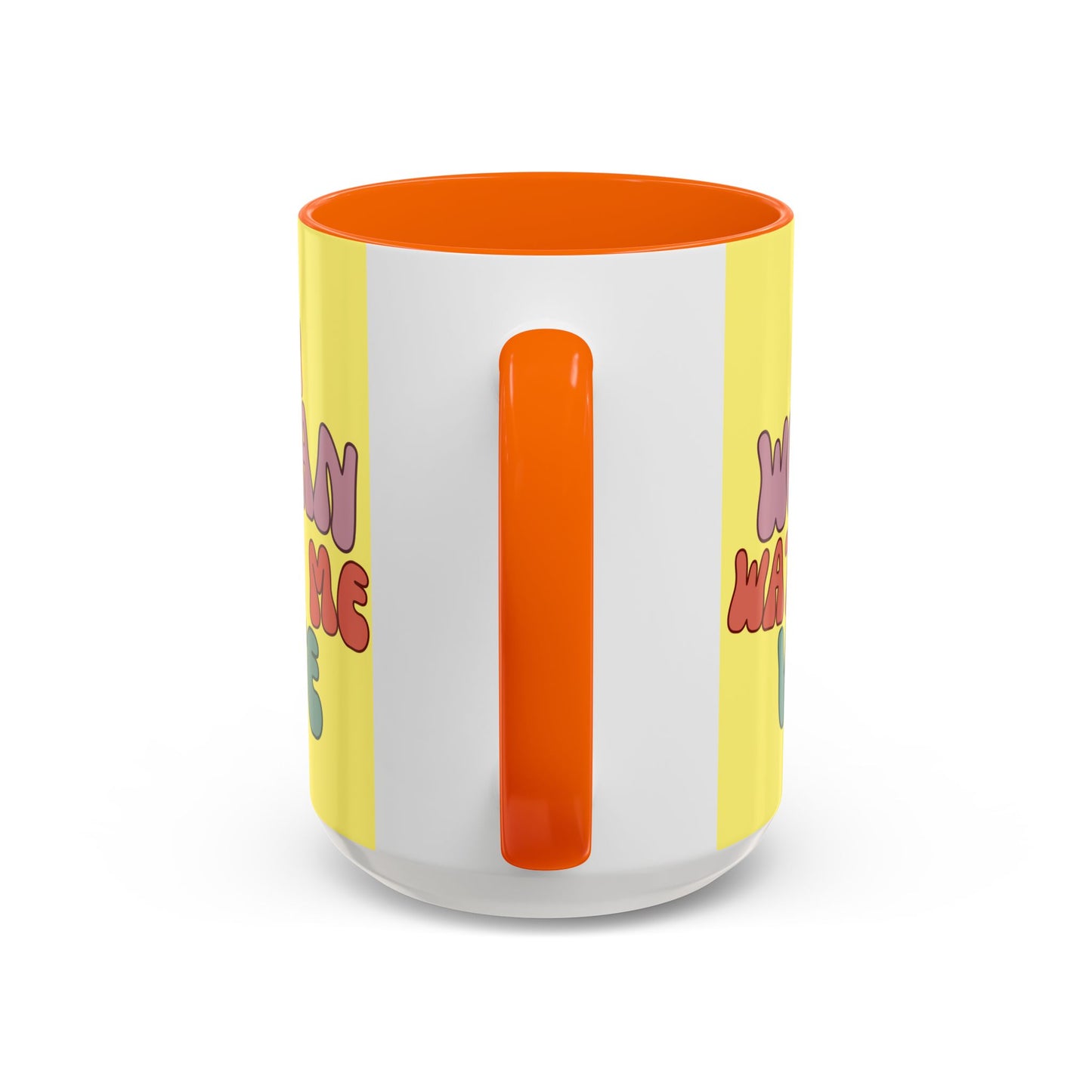 I Am Woman Watch Me Vote Yellow Accent Mug by theGreenDragonTavern.shop