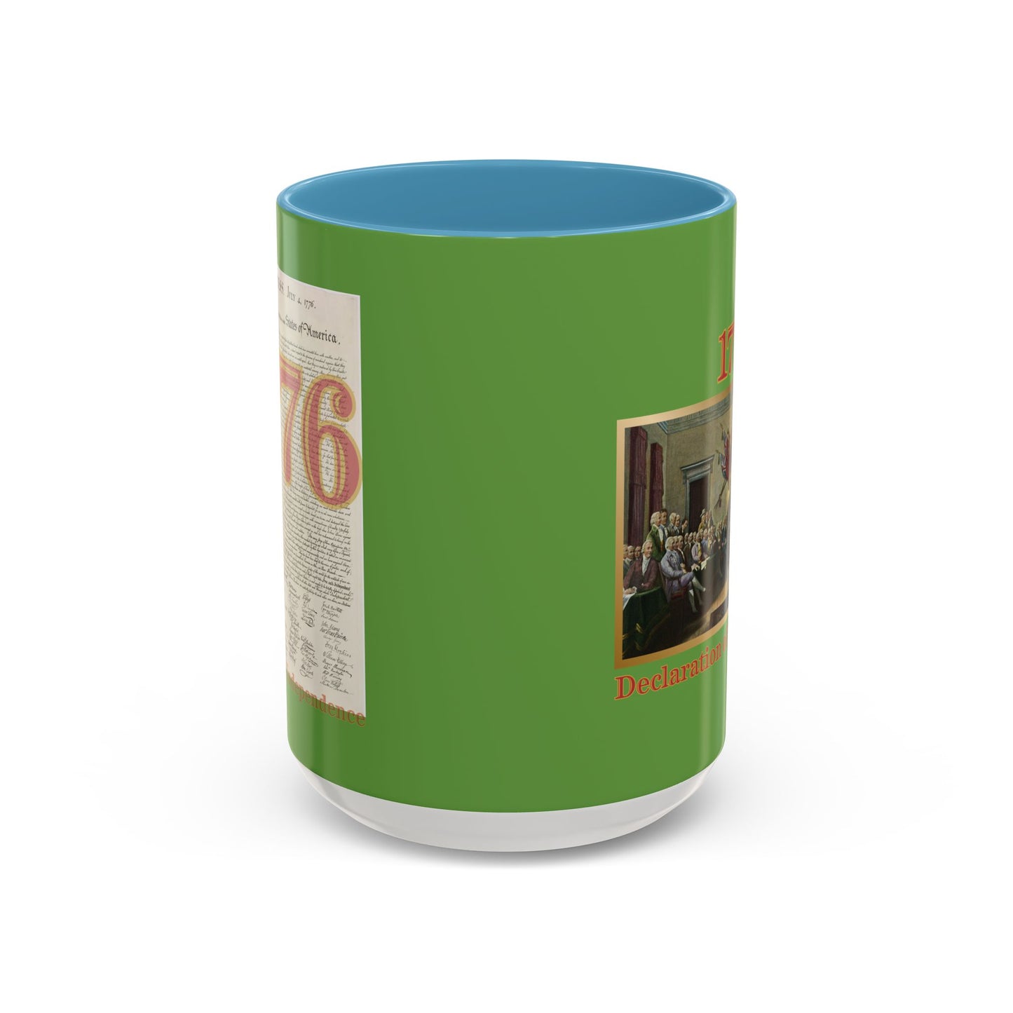 Declaration of Independence Green Accent Mug by theGreenDragonTavern.shop