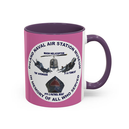DNASM 2-sided, Founding & Student Art w/WhiteBG Pink Accent Mug by theGreenDragonTavern.shop