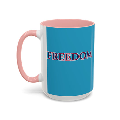 Freedom, Turquoise Accent Mug by theGreenDragonTavern.shop