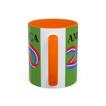 America 250 Green Accent Mug by theGreenDragonTavern.shop