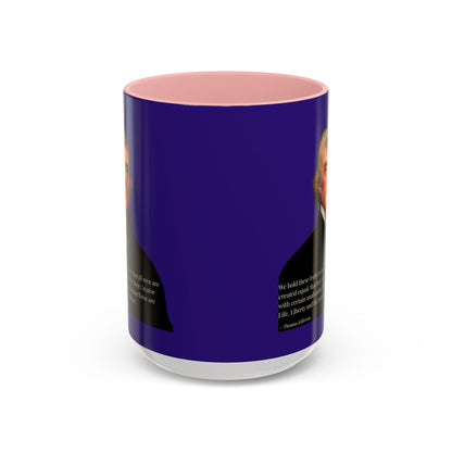 We hold these truths to be self-evident Dark Purple Accent Mug by theGreenDragonTavern.shop