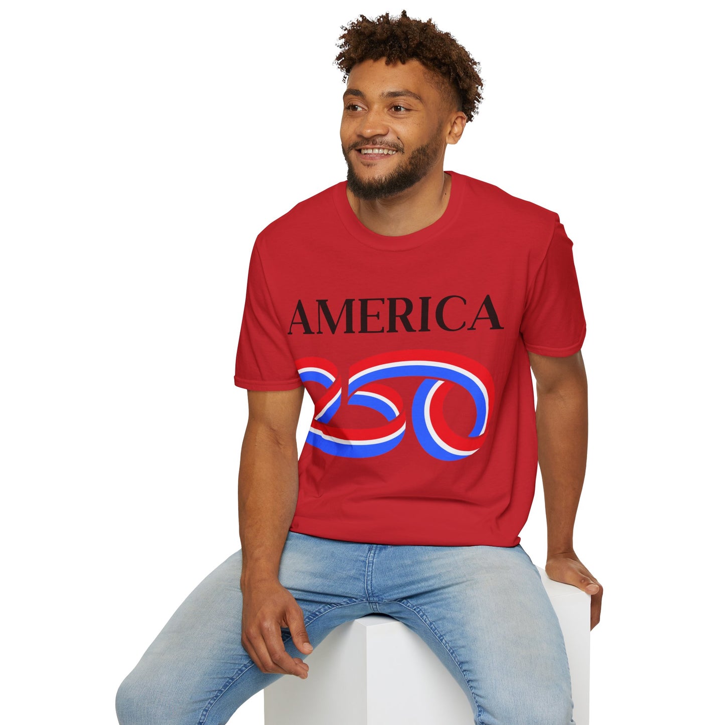 America 250 Black font, Light colors, Unisex T-Shirt by theGreenDragonTavern.shop
