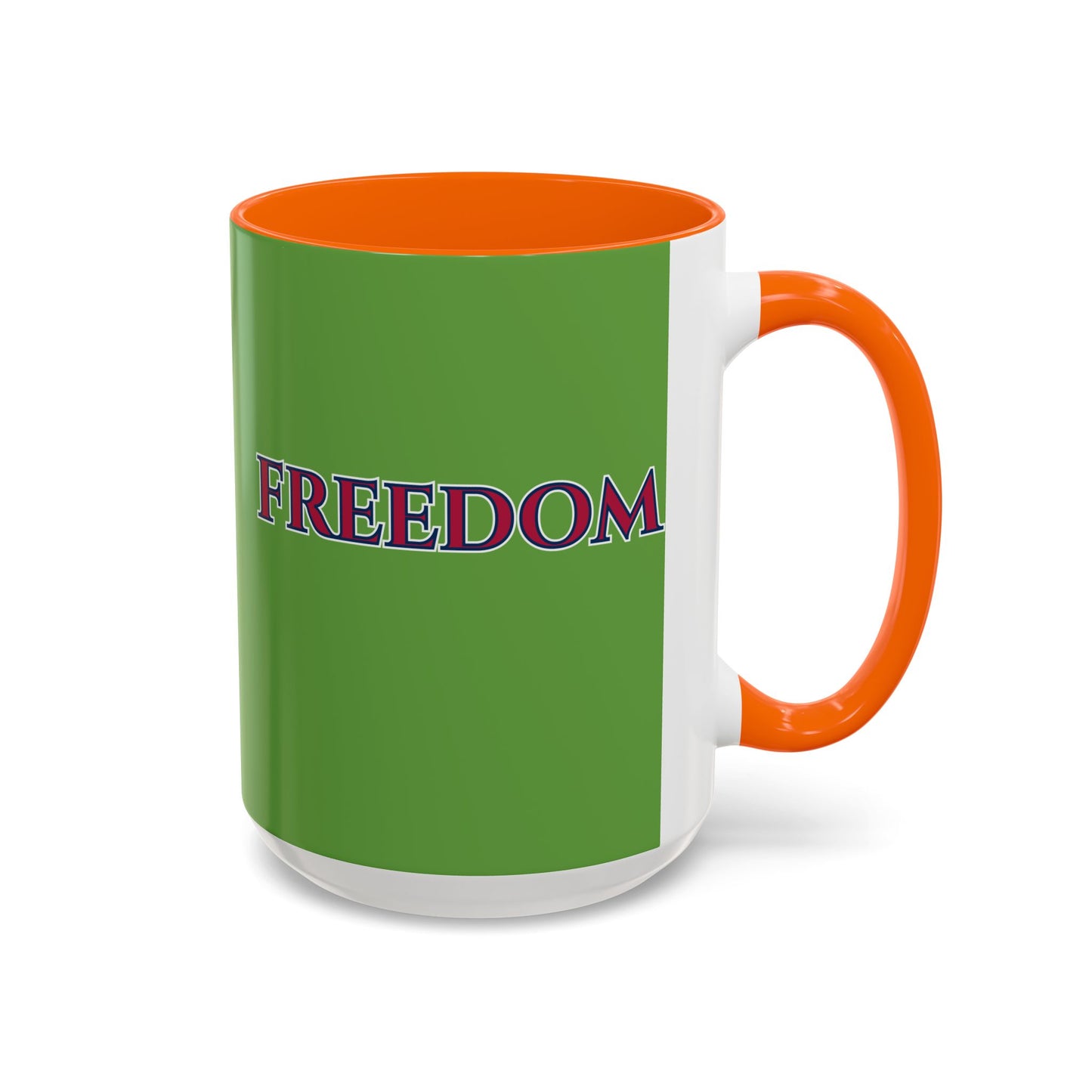 Freedom, Green Accent Mug by theGreenDragonTavern.shop