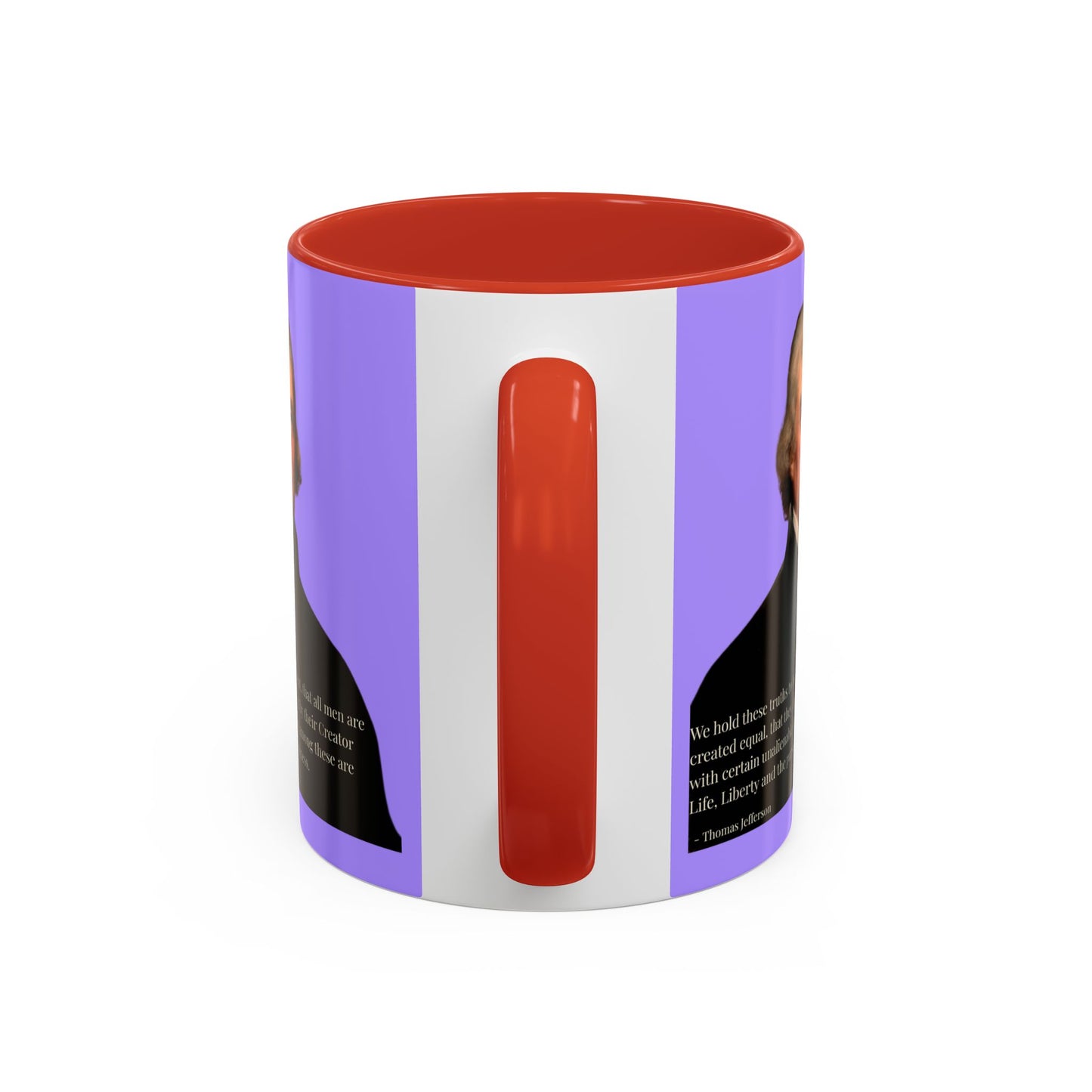 We hold these truths to be self-evident Light Purple Accent Mug by theGreenDragonTavern.shop
