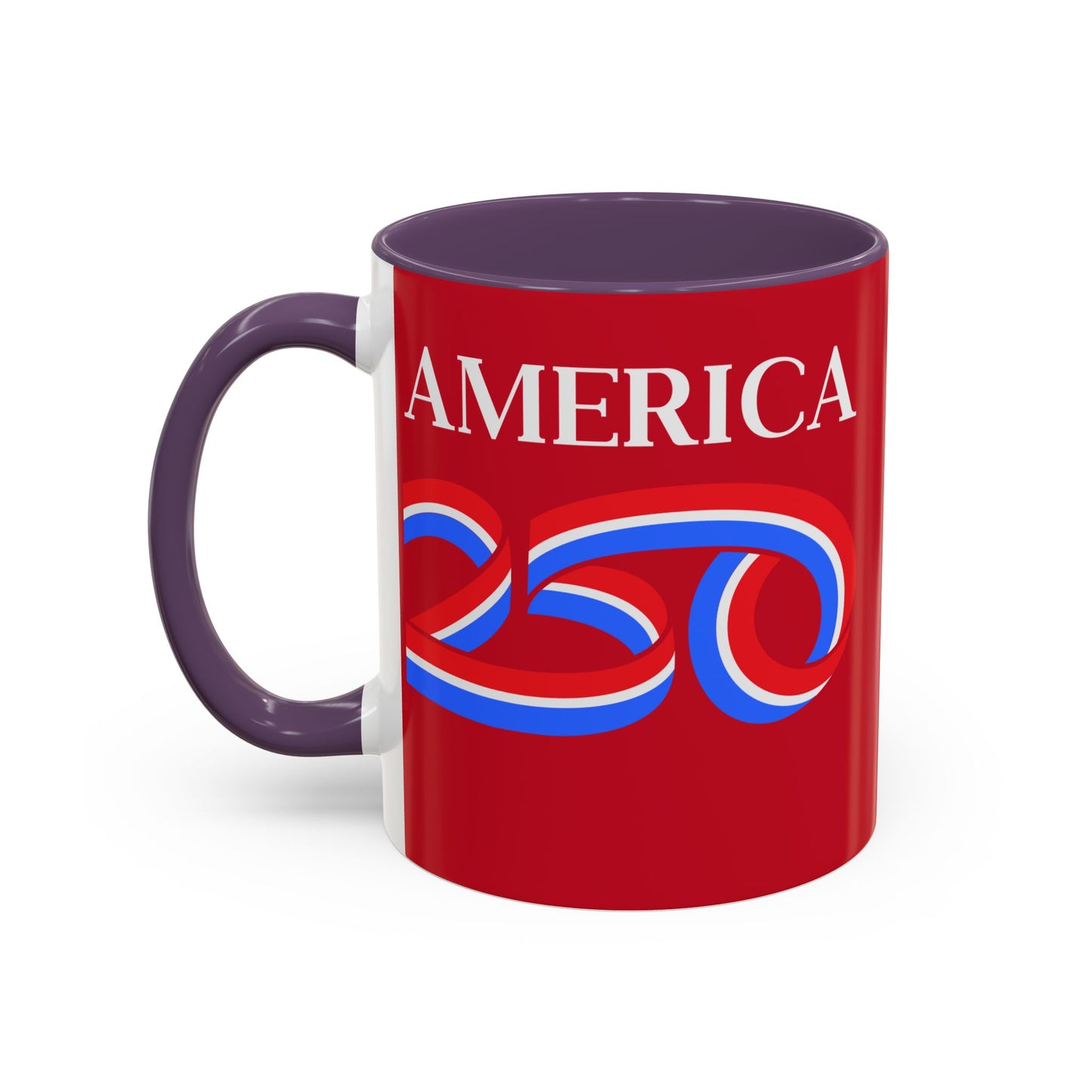 America 250 Red Accent Mug by theGreenDragonTavern.shop